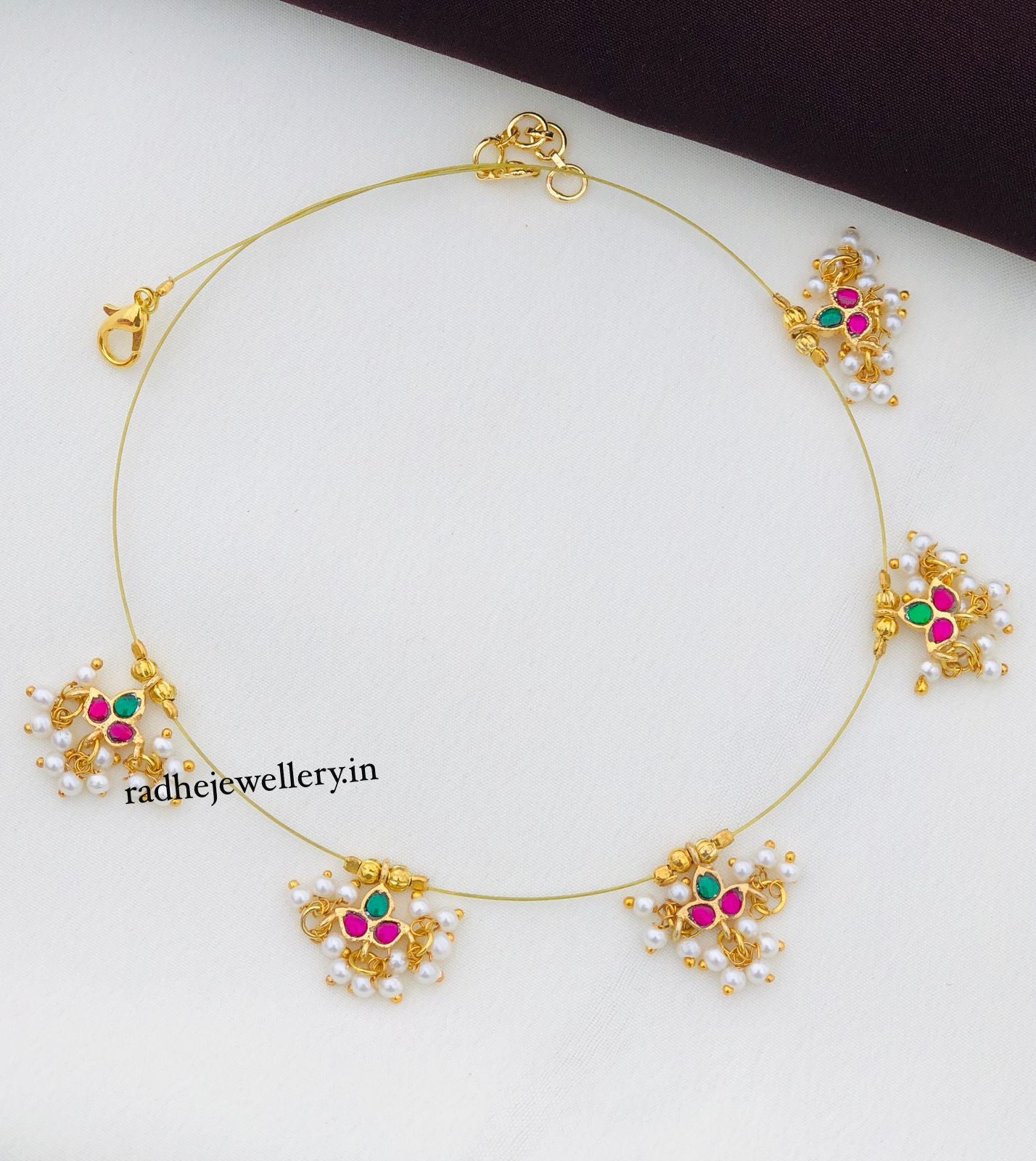 Floral Jadau Kundan String Neckpiece