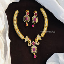 Antique Gold Ad Stone Necklace Design Set