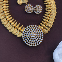 Antique Gold Ad Stone Necklace Design Set