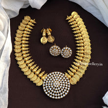 Antique Gold Ad Stone Necklace Design Set