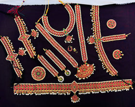 Bharatanatyam Kemp Stone bridel Jewelry set/Dance Jewelry/Natyam Jewellery/Classical Dance Jewelry