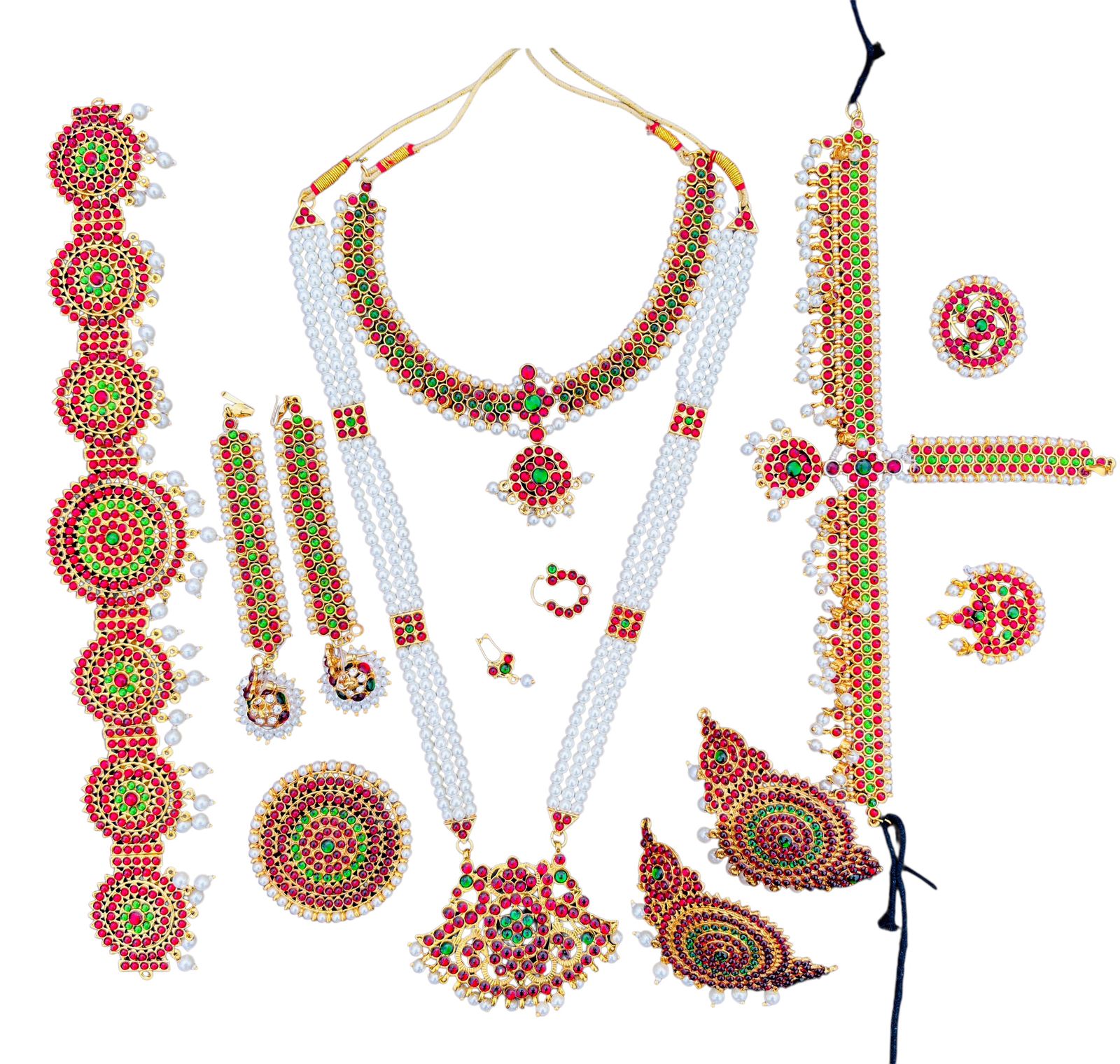 Bharatanatyam Kemp Stone bridel Jewelry set/Dance Jewelry/Natyam Jewellery/Classical Dance Jewelry