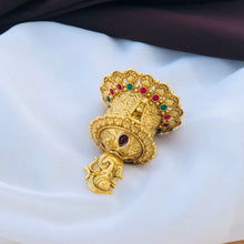 Antique Finish Lord Ganesha Kumkum Box | Traditional Pooja Kumkum Holder
