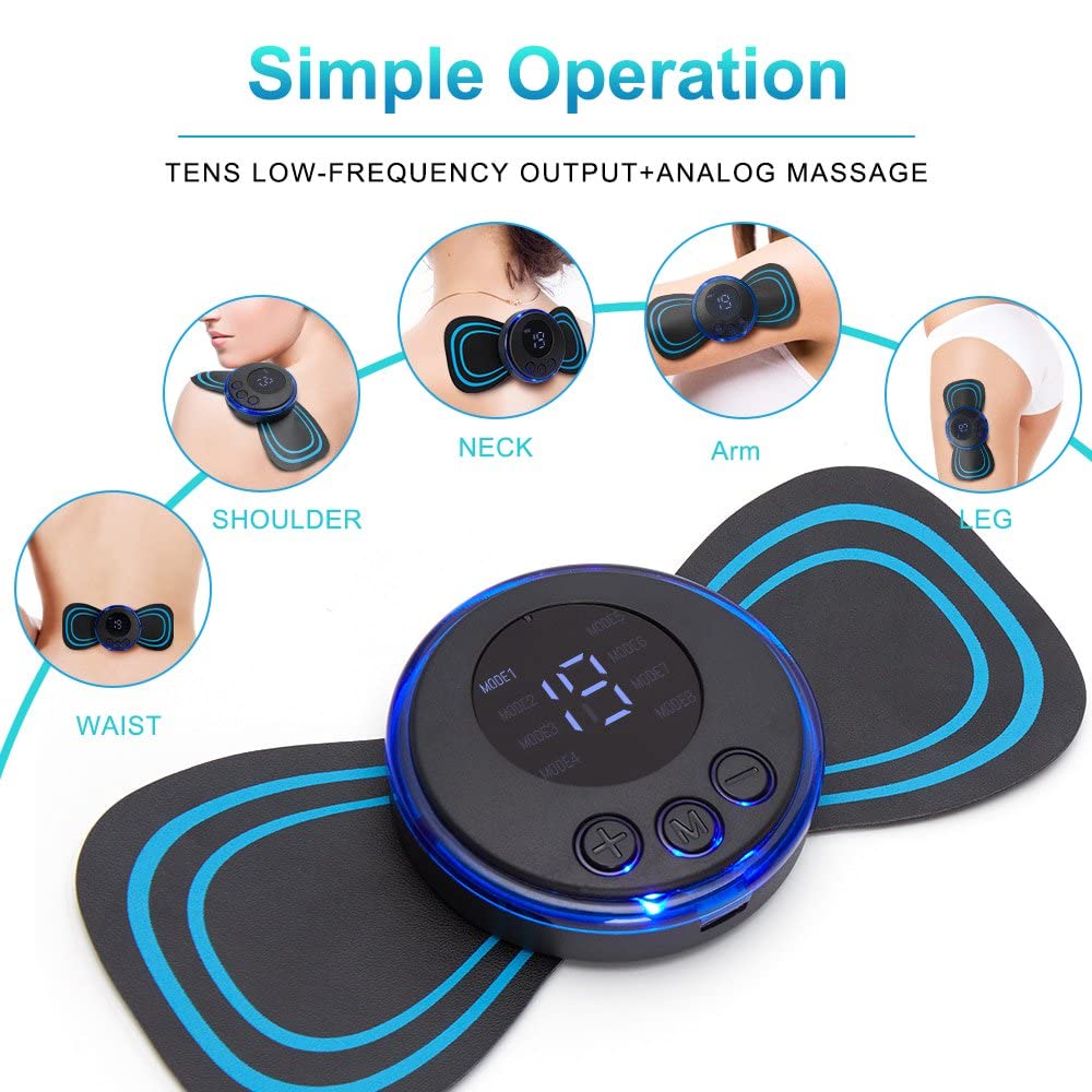 Body Massager Machine for Pain Relief Wireless Massager,Mini Butterfly Massager for Shoulder Legs Massage Neck Massager Back Massager