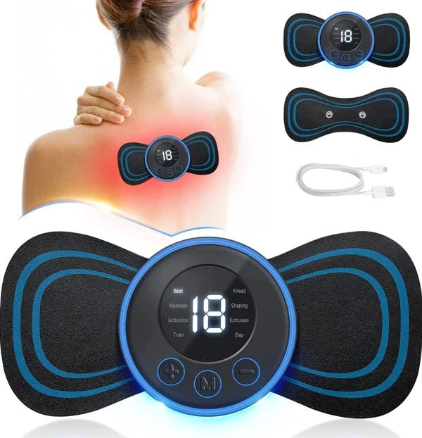 Body Massager Machine for Pain Relief Wireless Massager,Mini Butterfly Massager for Shoulder Legs Massage Neck Massager Back Massager