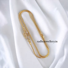 Open Feathers Mugappa Chain 1 Gram Gold Plated Mop Jewelry Chain, 2 Colors