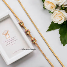 MULTI COLOR BALLS DESIGN MUGAPPU THALI KODI FOR MARRIED WOMENS [24 INCH] Gold-plated Plated Brass Chain