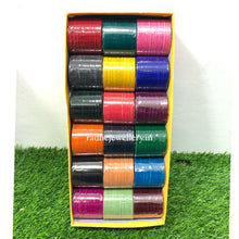 Multicolors Combo Set of 18 Colours (2 Dozen of each colours) Velvet Metal Bangles/Chudi Set for Women and Girls (Pack of 432 Bangles)