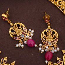 Lakshmi Devi High Neck Chokers, Studded With Pearls