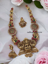 Matte Finish Temple Lakshmi Necklace Set