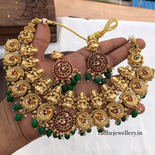 Matte Finish Temple Lakshmi Necklace