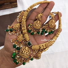 Matte Finish Temple Lakshmi Necklace