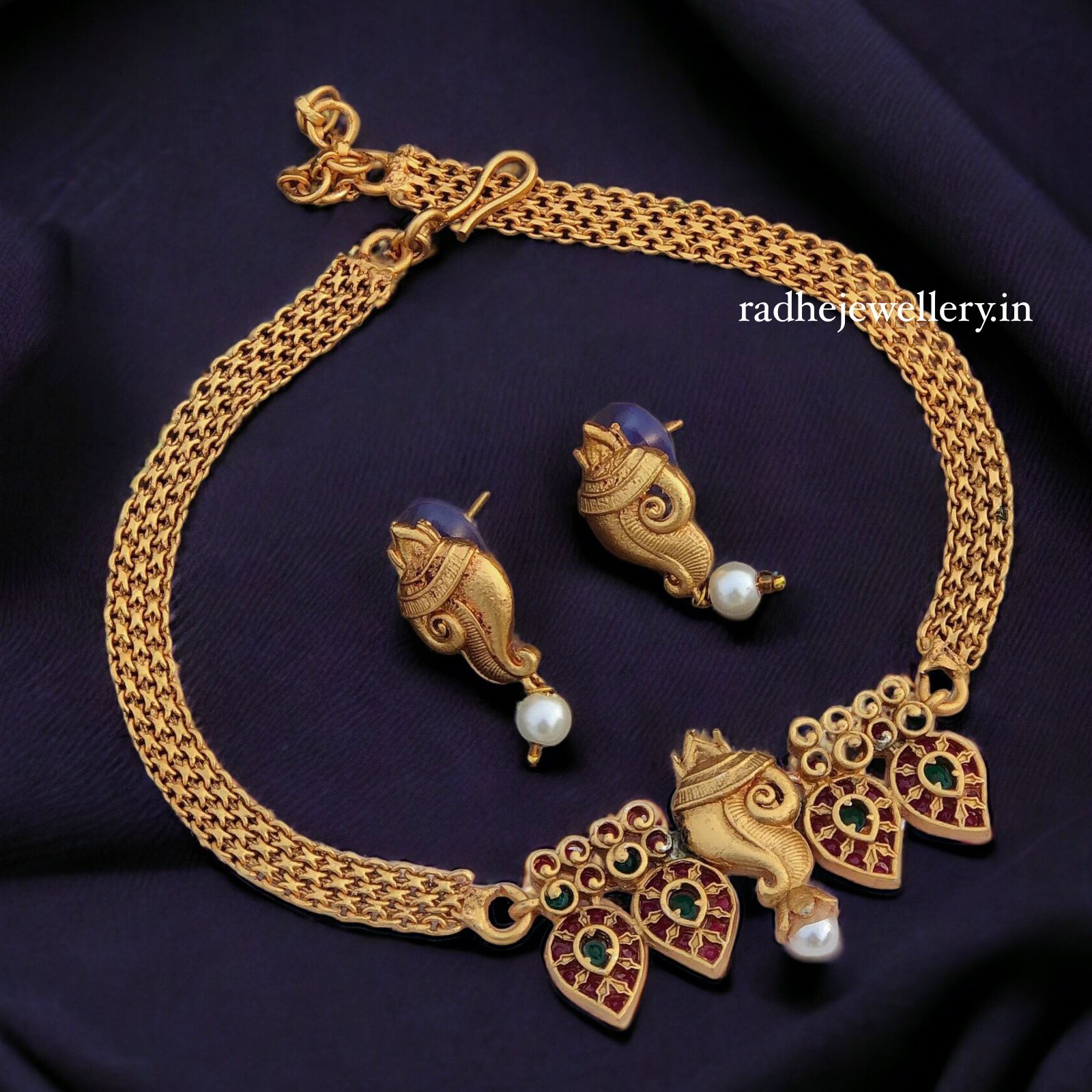 Temple Design Necklace set