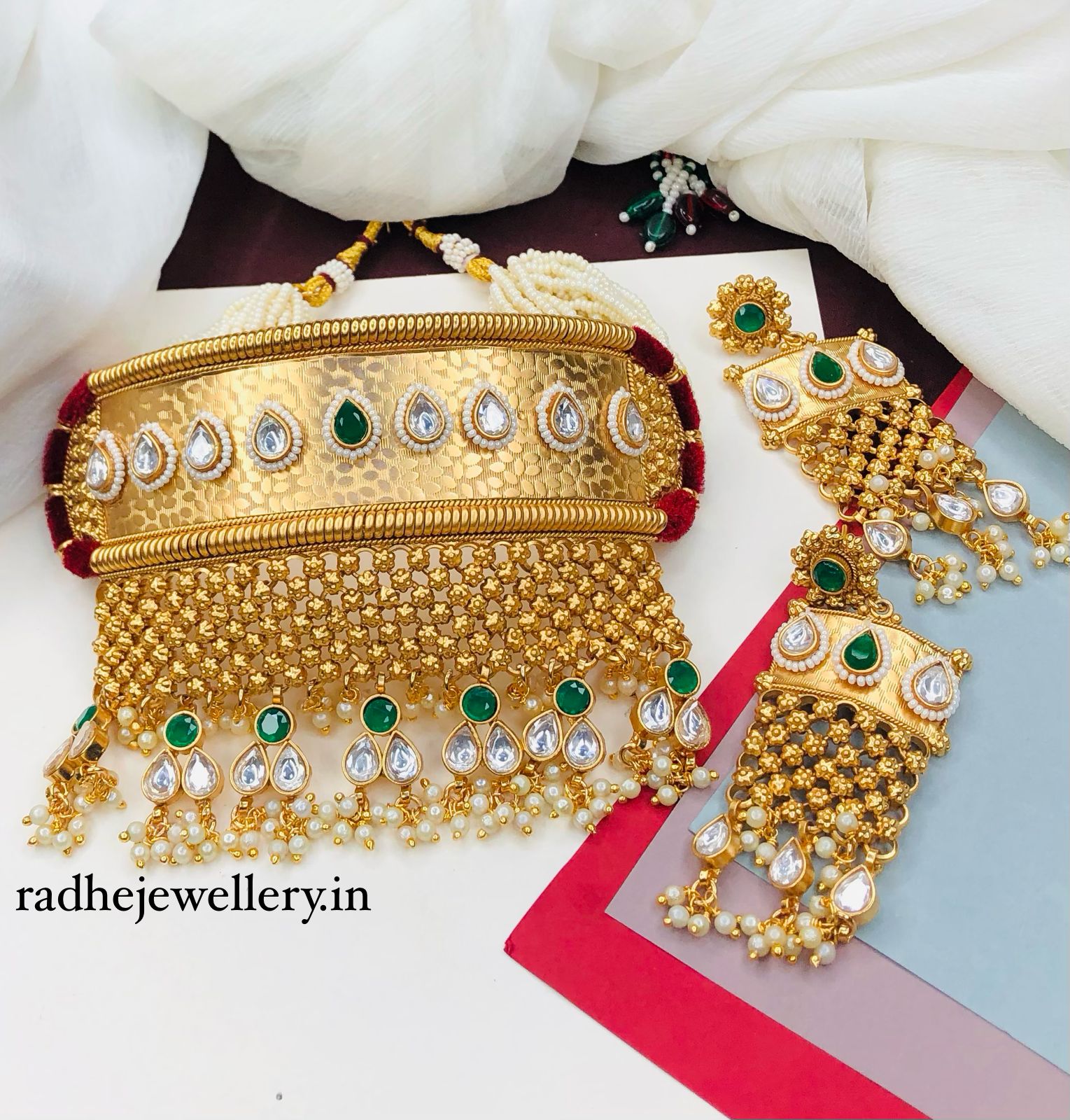 New Rajwadi aad | Gold bridal jewellery sets | Rajasthani Aad Necklace Designs for Brides