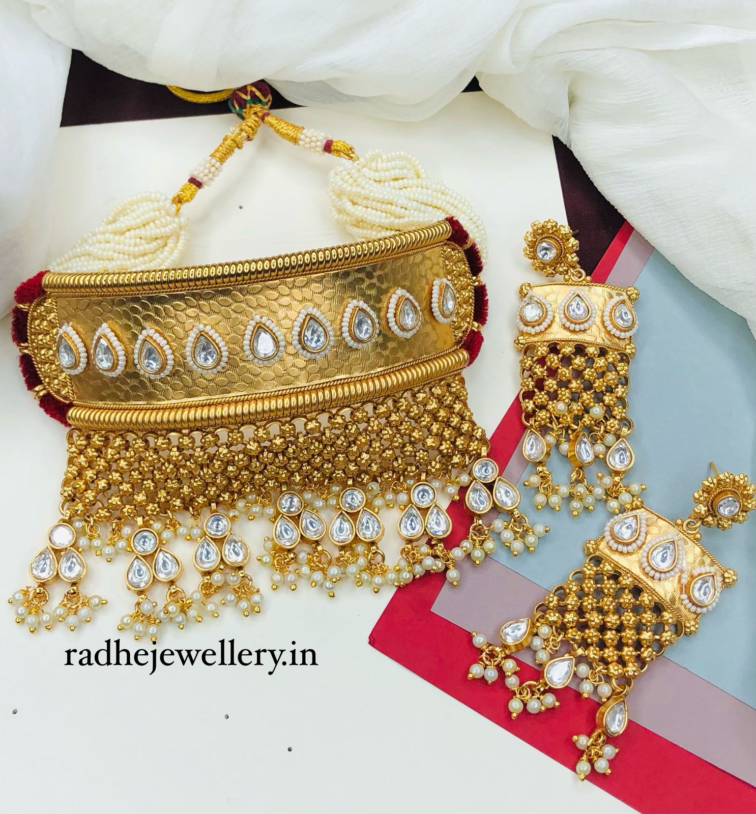 New Rajwadi aad | Gold bridal jewellery sets | Rajasthani Aad Necklace Designs for Brides