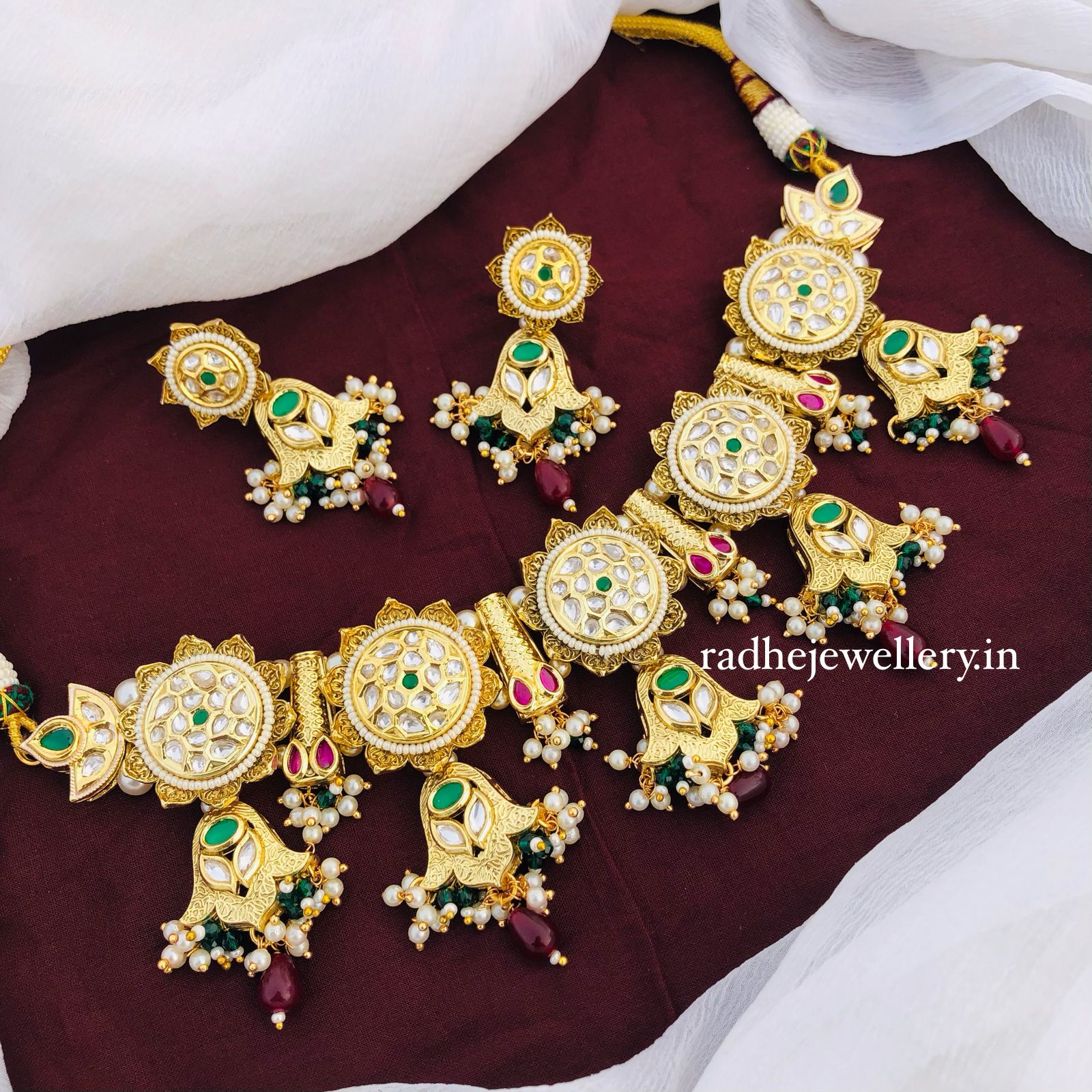 Designer Choker necklace,Polki necklace Kundan,wedding necklace for women/girls