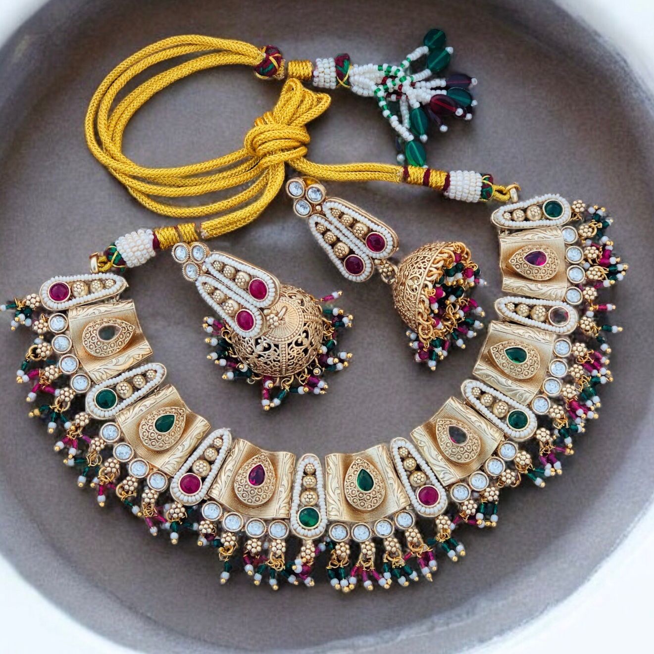 Designer Choker necklace,Polki necklace Kundan,wedding necklace for women/girls