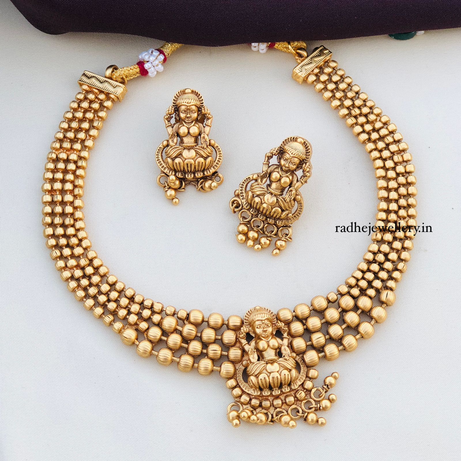 Gold Look Alike Lakshmi High Necklace/gold necklace for women