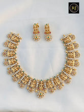 Antique Gold Ad Stone Necklace Design Set