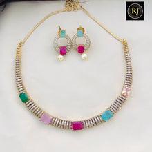 Traditional Ad Stone Multicolor Hasli Necklace