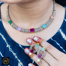 Traditional Ad Stone Multicolor Hasli Necklace