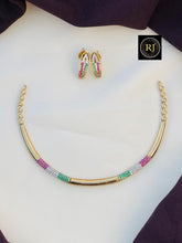 Traditional Ad Stone Multicolor Hasli Necklace