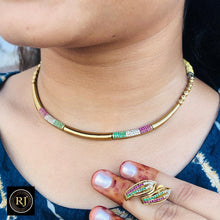 Traditional Ad Stone Multicolor Hasli Necklace