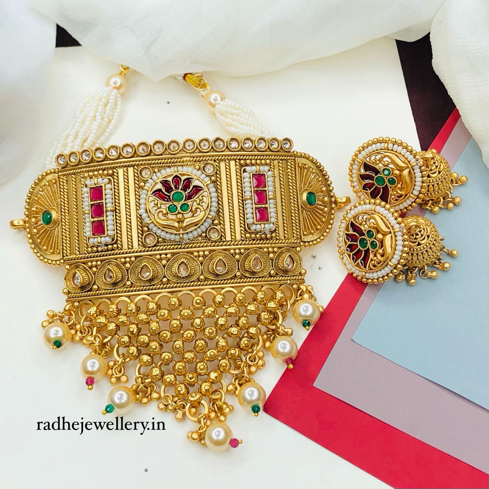 New Rajwadi aad | Gold bridal jewellery sets | Rajasthani Aad Necklace Designs for Brides