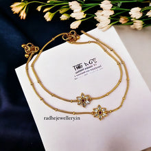 Classic Gold Kundan Payal Anklet for Women & Girls, 4 Colors