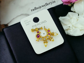 Flower Design Kemp Nose Pin