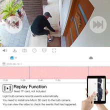 HD Picture Bulb Home Security Camera 1080p AI Powered Motion Detection l Infrared Light Vision | 360° Panorama | Talk Back Feature (Bulb Camera)