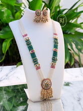 Multicolor Gold Plated Jadau Kundan Necklace Set