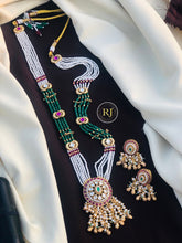 Multicolor Gold Plated Jadau Kundan Necklace Set