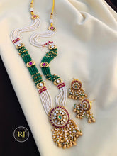 Multicolor Gold Plated Jadau Kundan Necklace Set