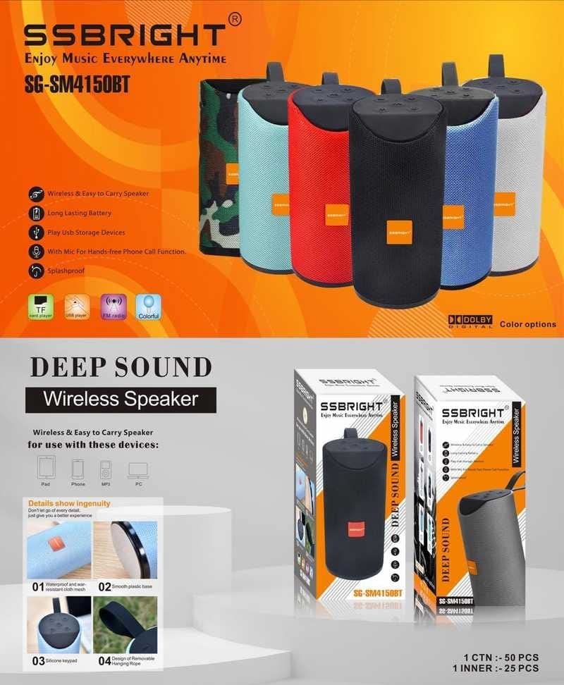 S S Bright Deep Sound Wireless Speaker SG-SM4150