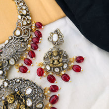 Bridal Goddess Maroon Bead Victorian Necklace