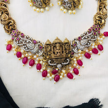 Bridal Goddess Maroon Bead Victorian Necklace
