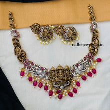 Bridal Goddess Maroon Bead Victorian Necklace