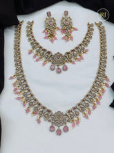 Indian Bridal Jewelry Set, Emerald Green Kundan Choker Necklace with