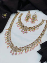 Indian Bridal Jewelry Set, Emerald Green Kundan Choker Necklace with