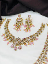 Indian Bridal Jewelry Set, Emerald Green Kundan Choker Necklace with