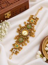 Antique Green Stone Designer Watch Bracelet