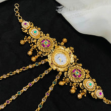 Royal Antique Multicolor Stone Designer Watch Hathphool Set