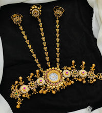 Royal Antique Multicolor Stone Designer Watch Hathphool Set