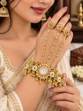 Royal Antique Multicolor Stone Designer Watch Hathphool Set