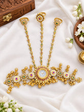 Royal Antique Multicolor Stone Designer Watch Hathphool Set