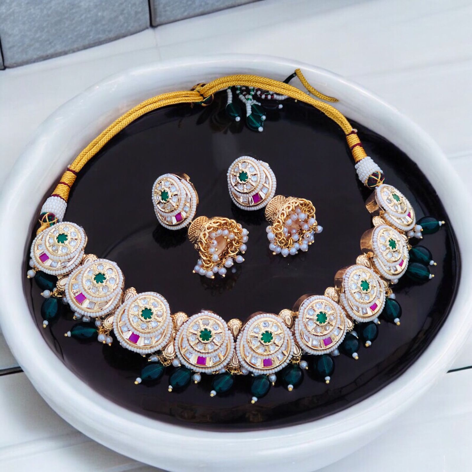 Designer Choker necklace,Polki necklace Kundan,wedding necklace for women/girls