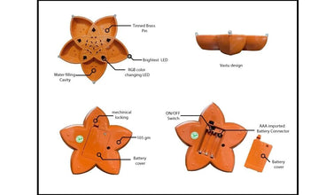 Panchmukhi Water Sensor Diya | Led Water Sensor Diya - 5 In 1