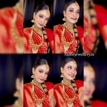 Premium Quality Chandrama Lakshmi Full Bridal Set of 17 Items, Matte Finish, Religious Design