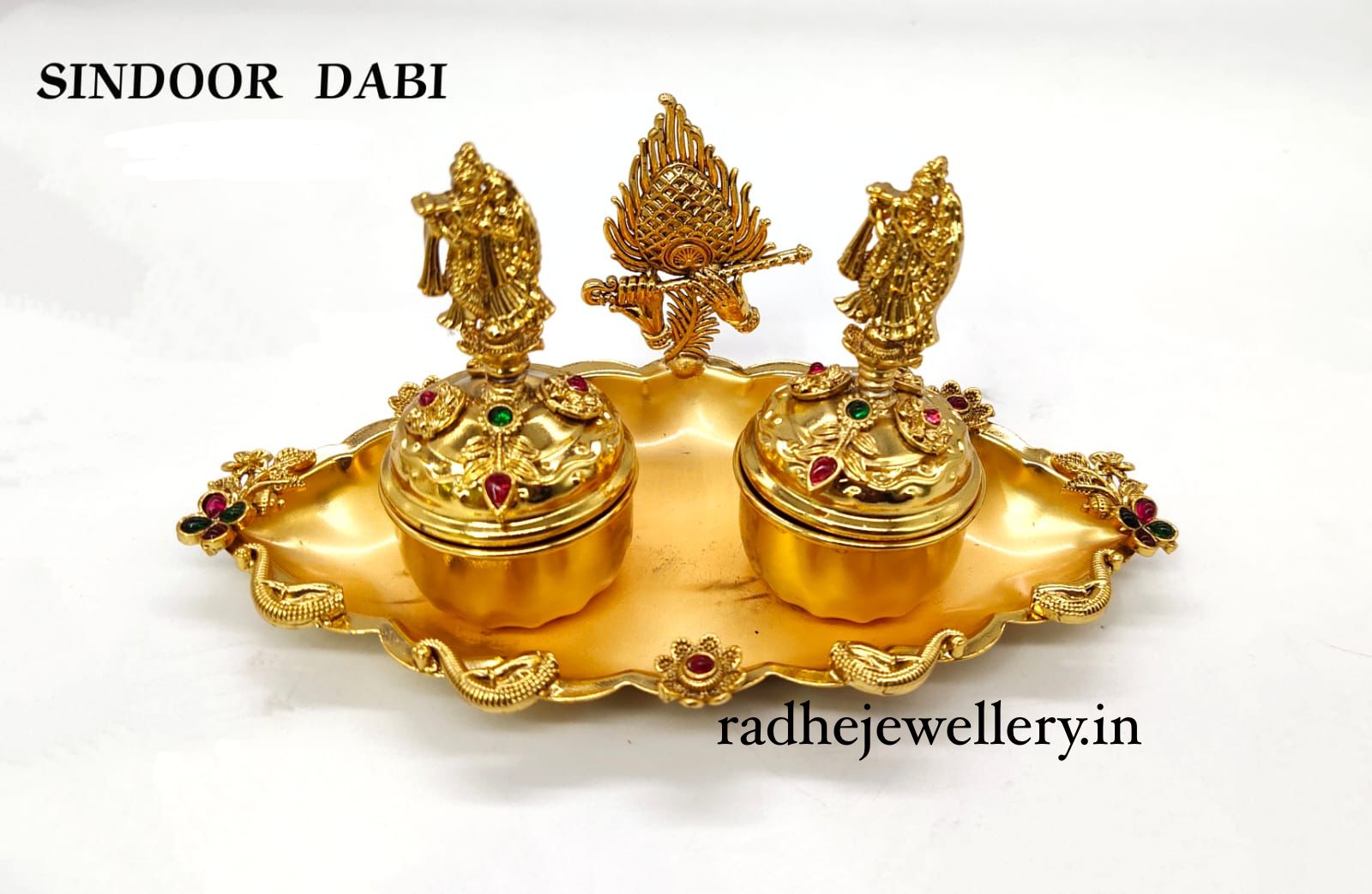 Radha Krishna Kumkum Box, Premium Quality, Sindoor Box